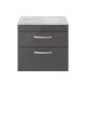 600mm Wall Hung Cabinet With Grey Worktop - Nuie ATH078LBG Gloss Grey, Grey colour ,image 1