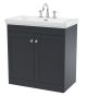 800mm Floor Standing 2-Door Vanity & Basin 3TH - Nuie CLC1426B Black, Black colour ,image 1