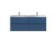 1200 Wall Hung 4 Drawer Vanity & Double Basin - Hudson Reed URB304C Blue, Blue colour ,image 1