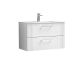 800mm Wall Hung 2 Drawer Vanity & Basin 2 - Nuie DPF195B White, White colour ,image 1