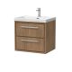600mm Wall Hung 2-Drawer Vanity with Basin - 1 Tap Hole - Hudson Reed LIL2724E Oak, Oak colour ,image 1