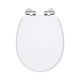 Soft Close Wooden Toilet Seat - Nuie LES197 White, White colour ,image 1