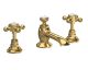 3 Tap Hole Basin Mixer - Hudson Reed BC807HX Brushed Brass, Brass colour ,image 1
