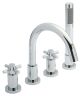 4 Tap Hole Bath Mixer - Hudson Reed TEX334S Chrome, Chrome colour ,image 1
