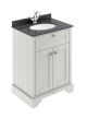 600mm Cabinet & Marble Top (1TH) - Hudson Reed LOF421 Timeless Sand, Grey colour ,image 1