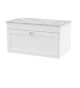 800mm Wall Hung 2-Door Vanity with Marble Top - Nuie CLC196GMT White, White colour ,image 1