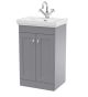 500mm Floor Standing 2-Door Vanity & Basin 1TH - Nuie CLC223A Grey, Grey colour ,image 1