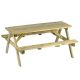 Chester 6 Seat Wooden Picnic Table - Green - FSC Mix Credit