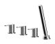 Deck Mounted 4 Tap Hole Bath Shower Mixer No Spout - Nuie ARV334 Chrome, Chrome colour ,image 1