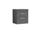 500mm Wall Hung Vanity With Worktop - Nuie ATH018W Anthracite Woodgrain, Brown/Grey colour ,image 1