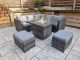 Milan Gas Firepit Table In Grey, Grey colour ,image 1