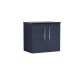 600mm Wall Hung 2-Door Vanity & Laminate Worktop - Nuie ARN2923LSB Blue, Blue colour ,image 1