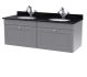 1200mm Wall Hung 2 Drawer Vanity & Marble Top - Nuie CLC294BR2 Grey, Grey colour ,image 1