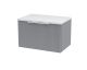 600mm Wall Hung Single Drawer Vanity & Laminate Top - Hudson Reed DFF294LSW Grey, Grey colour ,image 1