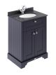 600mm Cabinet & Marble Top (1TH) - Hudson Reed LOF321 Twilight Blue, Blue colour ,image 1