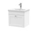 500mm Wall Hung 1 Drawer Vanity & Basin 1 - Nuie CLC191D White, White colour ,image 1