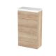 500mm Compact WC Unit & Polymarble Top - Hudson Reed CBI3004 Oak, Oak colour ,image 1