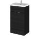500mm Vanity Unit & Ceramic Basin - Hudson Reed CBI624A Charcoal Black, Hacienda Black colour ,image 1