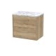 600 Wall Hung 2-Drawer Vanity & Laminate Worktop - Hudson Reed JNU1824LCM Oak, Oak colour ,image 1