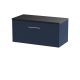 800mm Wall Hung Single Drawer Vanity & Laminate Worktop - Hudson Reed JNU2925LSB Blue