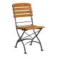 Newark Hardwood Metal Folding Garden Side Chair