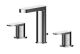Deck Mounted 3 Tap Hole Basin Mixer With Pop Up Waste - Nuie BIN337 Chrome, Chrome colour ,image 1