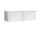 1200 Wall Hung 2-Drawer Vanity & Laminate Worktop - Nuie DPF194LSW2 White, White colour ,image 1