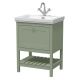 600mm Floor Standing Vanity & Basin 1TH - Hudson Reed BEX825A Green, Green colour ,image 1