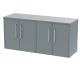 1200mm Wall Hung 4 Door Vanity & Worktop - Hudson Reed JNU2323W2 Grey, Grey colour ,image 1
