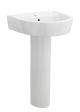 520mm Basin & Pedestal - Nuie CPV002 White, White colour ,image 1