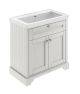 800mm 2-Door Vanity & Classic Basin 0TH - Hudson Reed LOF446 Timeless Sand, Cream colour ,image 1