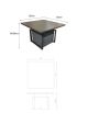 Lisbon Gas Lift Table, Grey colour ,image 1