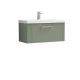 800mm Wall Hung Single Drawer Vanity & Basin 3 - Nuie DPF896D Green, Green colour ,image 1