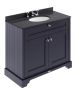 1000mm Cabinet & Marble Top (3TH) - Hudson Reed LOF379 Twilight Blue, Blue colour ,image 1