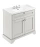1000mm Cabinet & Basin (3TH) - Hudson Reed LOF437 Timeless Sand, Grey colour ,image 1