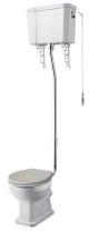 Comfort Height High Level WC & Flush Pipe - Hudson Reed CCR035 Gloss White, White colour ,image 1