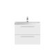 720mm Cabinet & Basin - Hudson Reed QUA005 Gloss White, White colour ,image 1