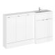 1500mm Right Hand Combination - Hudson Reed CBI118 Gloss White, White colour ,image 1