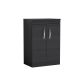 600mm Floor Standing Vanity With Worktop - Nuie ATH026W Charcoal Black, Hacienda Black colour ,image 1