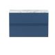 800mm Wall Hung 2-Drawer Unit & Laminate Worktop - Hudson Reed URB306LCM Blue, Blue colour ,image 1