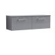 1200mm Wall Hung 2 Drawer Vanity & Worktop - Nuie ARN2222W2 Grey, Grey colour ,image 1