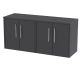 1200mm Wall Hung 4 Door Vanity & Worktop - Hudson Reed JNU2223W2 Grey, Grey colour ,image 1