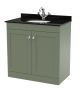 800mm Floor Standing 2 Door Vanity & Marble Top 1TH - Nuie CLC826BR1 Green, Green colour ,image 1