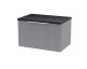 600mm Wall Hung Single Drawer Vanity & Laminate Top - Hudson Reed DFF294LSB Grey, Grey colour ,image 1