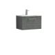 600mm Wall Hung 1 Drawer Vanity & Basin 2 - Nuie ARN522B Grey, Grey colour ,image 1