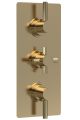 Triple Thermostatic Shower Valve With Diverter - Hudson Reed A8023 Brass, Brass colour ,image 1