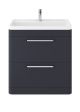 Floor Standing 800mm Cabinet & Basin - Hudson Reed SOL303 Indigo Blue, Blue colour ,image 1