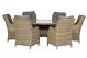Wentworth 6 Seater Round Highback Comfort Dining Set, Neutrals colour ,image 1
