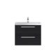 720mm Cabinet & Basin - Hudson Reed QUA007 Charcoal Black, Hacienda Black colour ,image 1