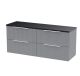 1200 Wall Hung 4-Drawer Vanity & Laminate Worktop - Hudson Reed DFF293LSB2 Grey, Grey colour ,image 1